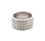 Bague 65 Bague en or blanc massif avec diamants 58 Facettes