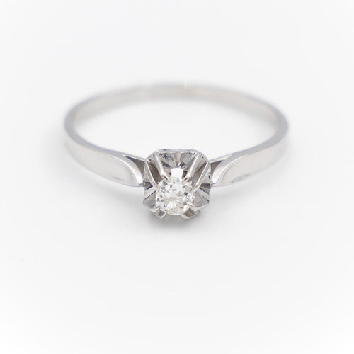 Bague 64 Bague Solitaire Or blanc Diamant 58 Facettes 1875648CN