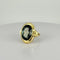 Bague 58 Bague solitaire en or jaune, tourmaline verte ovale à facettes de 8 carats 58 Facettes 2511006