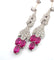 Boucles d'oreilles Superbes boucles d'oreilles en platine massif avec rubis et diamants 58 Facettes