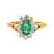 Bague 48 Bague  Marguerite  Or jaune Emeraude, Diamant 58 Facettes 4878440CN