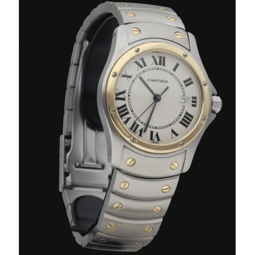 Montre Cartier Montre Santos Galbée Ronde 58 Facettes MT42748