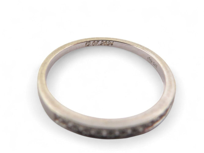 Bague 50 bague solitaire 0.63ct gia t50 or blanc 18k + alliance sertie diamant 0.1ct 58 Facettes 270398