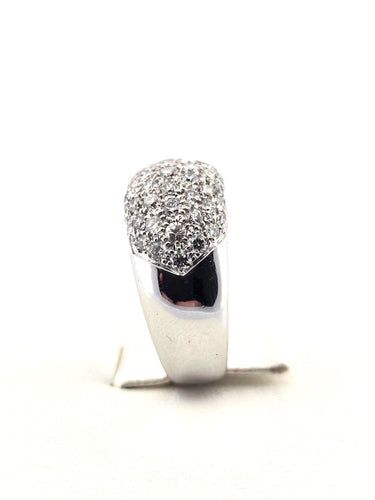 Bague 56 Bague en or blanc avec diamants 58 Facettes