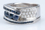 Bague 50 Bague Or blanc 1.65ct Saphir Diamant 58 Facettes BGADOC405-107