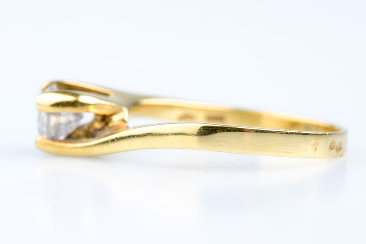 Gullring med diamant Solitær 