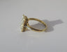 Bague 54 Bague ancienne damier diamants perles or jaune et platine 58 Facettes