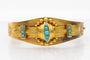 Bracelet Bracelet victorien en or jaune à haute teneur en carats avec turquoises, Grande-Bretagne, 1850-1880 58 Facettes 10605