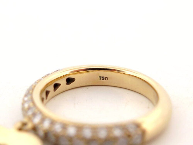 Bague 52 bague POIRAY coeur secret t52 69 diamants 1ct en or jaune 18k 6.7gr 58 Facettes 267698