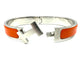 Bracelet HERMES. Collection "Clic H", bracelet argenté 58 Facettes