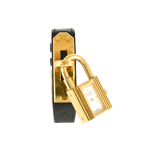 Montre HERMES - Montre Kelly - plaqué or 58 Facettes