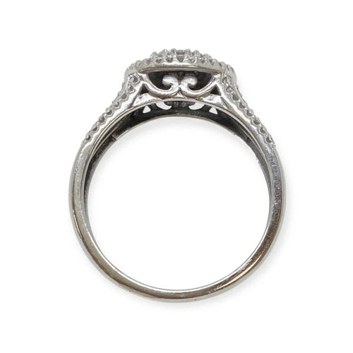 Bague 54 Bague or blanc pavage de diamants 58 Facettes 330082973