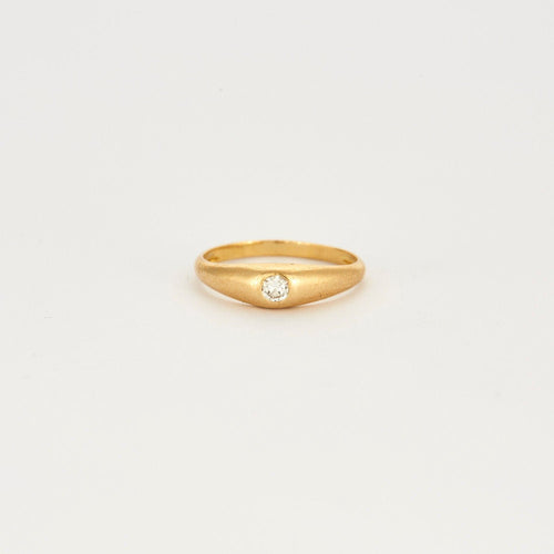 Bague 52 Chevalière or jaune Diamant 58 Facettes LP555/10