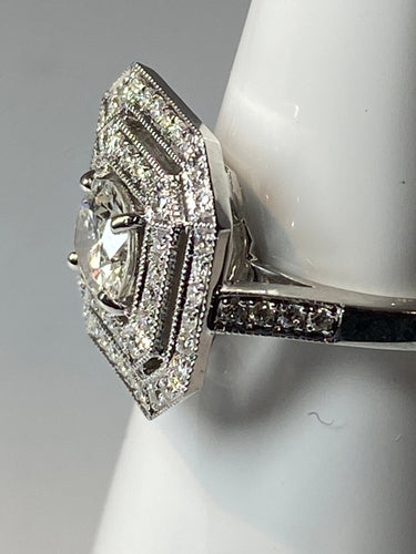 Bague 51 Bague de fiançailles, diamant 58 Facettes AB46