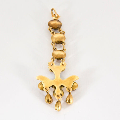 Pendentif Pendentif Saint Esprit XIXe siècle, en or jaune, émail et pierres d'imitations 58 Facettes RAM2624