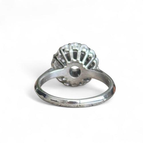 Bague 52 Bague Halo en or blanc 58 Facettes 369