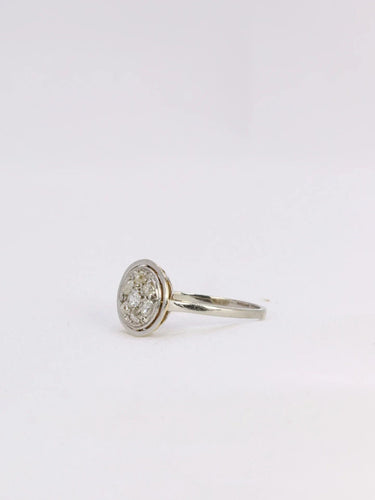 Bague Bague ancienne ronde diamants 58 Facettes J347