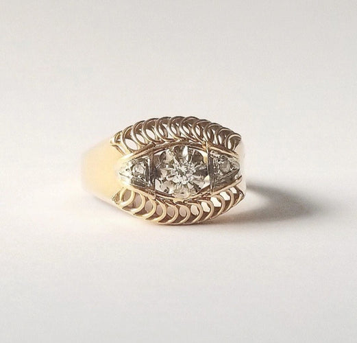 55 Bague or jaune diamants 58 Facettes