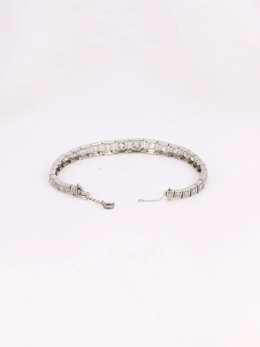 Bracelet Bracelet Art-Déco platine diamants 3,5 ct 58 Facettes J618