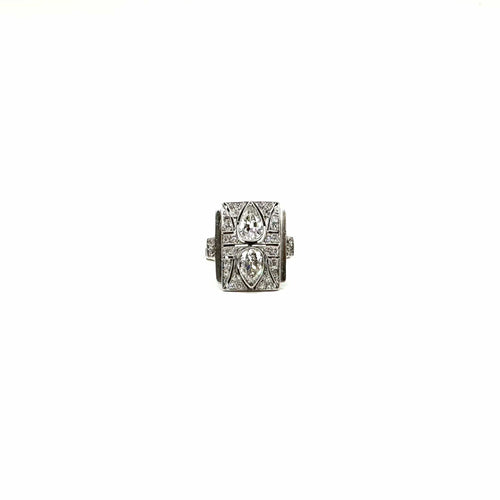 Bague 53 Bague platine, or blanc et diamants 58 Facettes Z15B51787