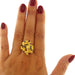 Bague 62 Bague en or jaune avec pierres de couleurs 58 Facettes G3638