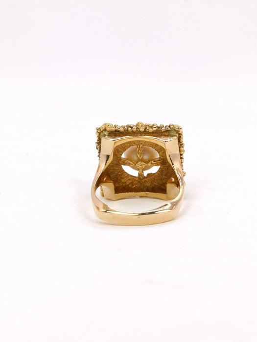 Omega-ring Gilbert Albert goud en akoya parel