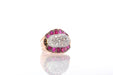 Bague Bague tank diamants et rubis calibrés 58 Facettes 25546