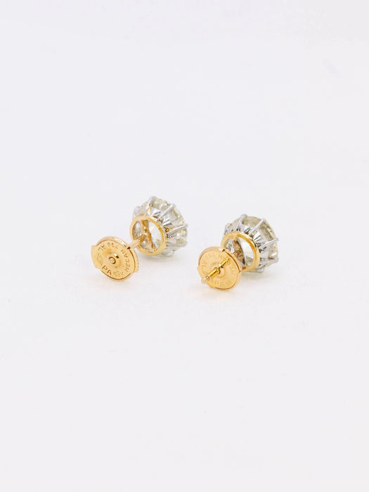 Boucles d'oreilles Boucles d'oreilles puces diamants taille ancienne 3.37 ct 58 Facettes 391.5