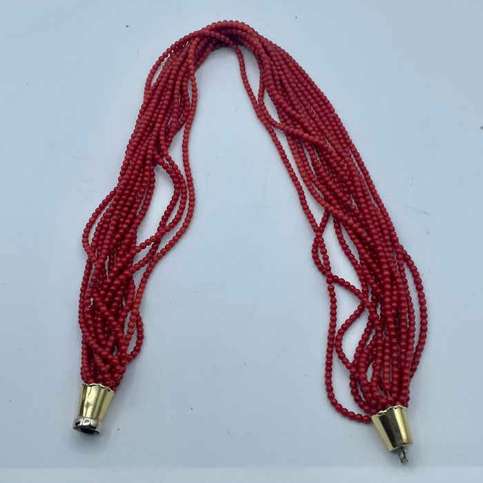 Mediterranean red coral necklace