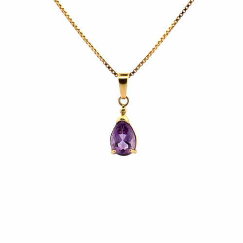 Pendentif Pendentif Goutte or jaune et améthyste 58 Facettes 2-PEF1-GS35535