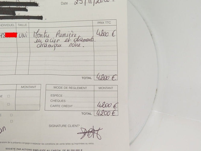 Montre montre CHANEL premiere ceramique 19mm 52 diamants 58 Facettes 260457