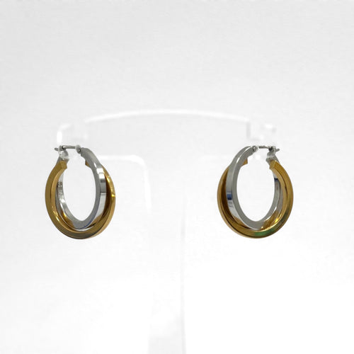 Boucles d'oreilles Créoles deux ors 58 Facettes REF2566-334