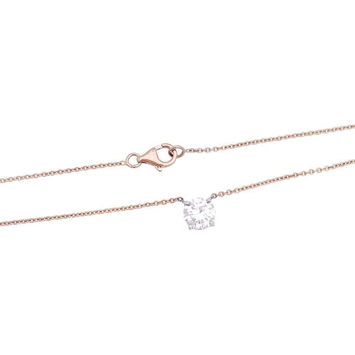 Collier Collier solitaire deux ors, diamants. 58 Facettes 33621