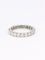 Bague 59 Alliance or blanc diamants ronds 2.4 carats 58 Facettes 1099.33