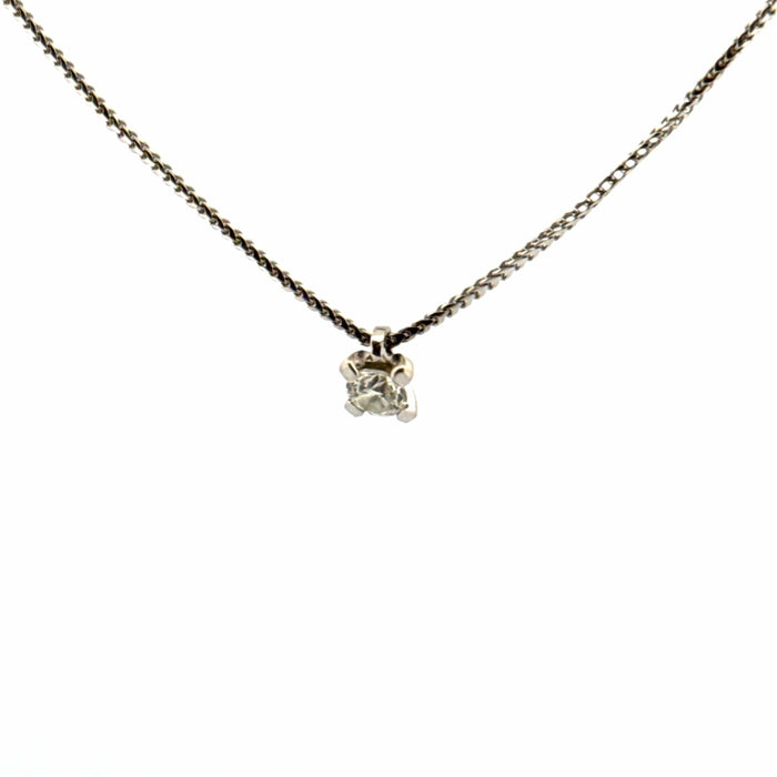 Collier Collier Or Blanc 18k & Diamant 58 Facettes CO-GS36162