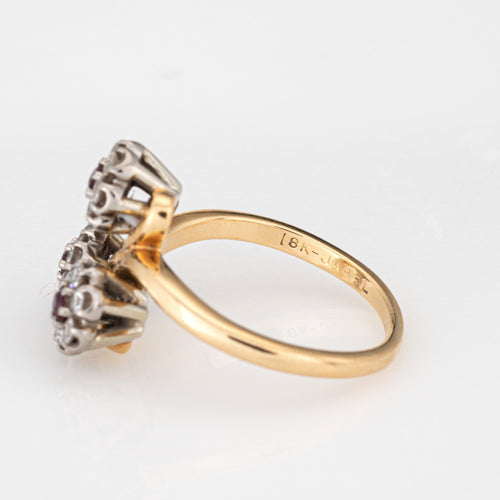 Bague 53.5 Bague Jabel en or jaune, diamants et rubis des années 60 58 Facettes G14039