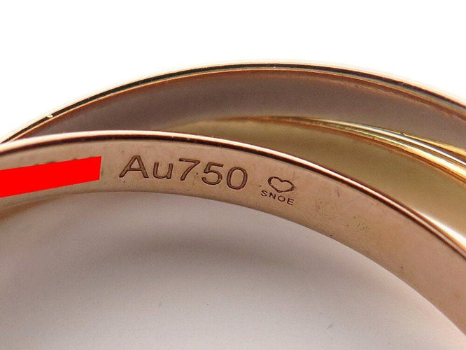 Bague 69 bague CARTIER trinity pm 3 ors or jaune gris rose 58 Facettes 262045