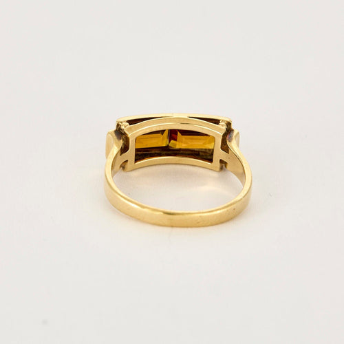 Bague 54 Bague or jaune et citrine 58 Facettes LOR3497