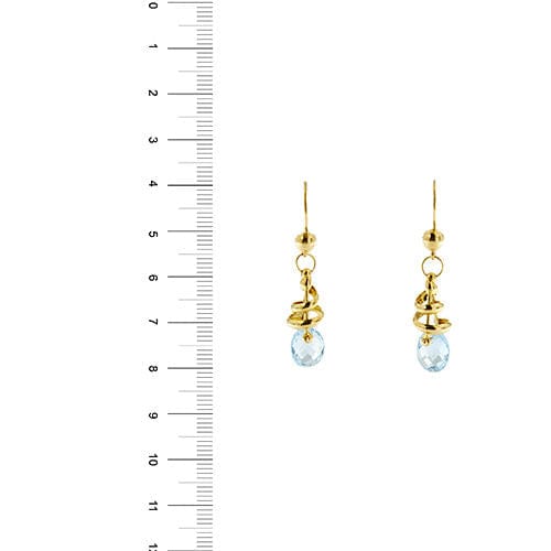 Boucles d'oreilles Boucles d'oreilles pendantes en or jaune avec topazes 58 Facettes 36558