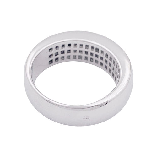 Bague 53 Bague pavage or blanc, diamants princesse. 58 Facettes 33993