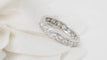 Wedding band American in white gold and 0.90ct diamonds 