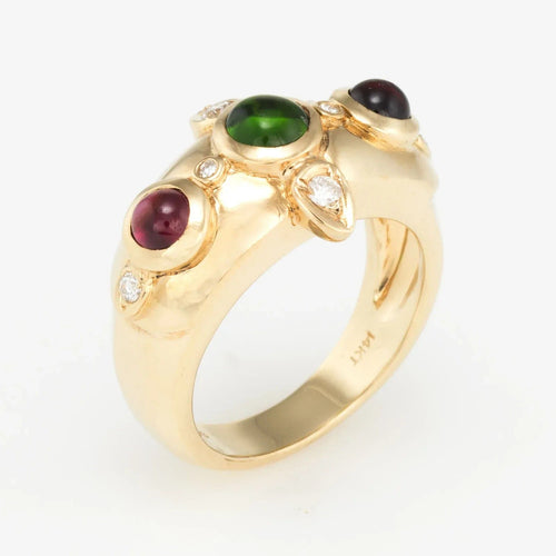 Bague 52.5 Bague diamant tourmaline rose verte 58 Facettes G4279