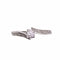 Bague Solitaire diamants et or blanc serti couteau et pavage sur le corps 58 Facettes