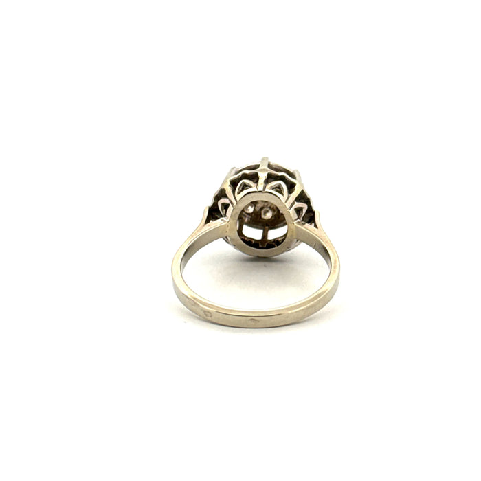 Pavée-Ring aus Weißgold und Diamanten