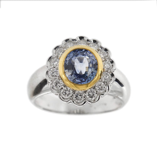Bague 60 Bague Marguerite saphir et diamants 58 Facettes 30270