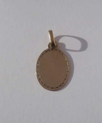 Pendentif Médaille pendentif XIXe Vierge à l’Enfant en or rose 18k 58 Facettes