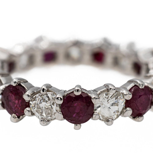 Bague 50 Bague Alliance Or blanc Rubis 58 Facettes 2834880CN