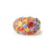 Bague 55 Bague Bombée or jaune, saphirs multicolores , 6 carats de diamants 58 Facettes B378