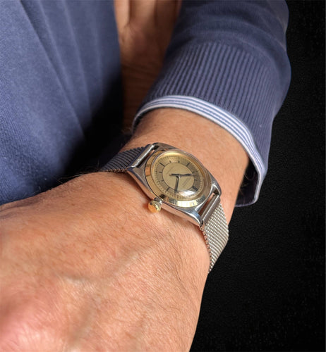 Montre Rolex « Ovetto » réf. 3133, or et acier 58 Facettes