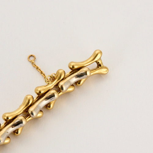 Bracelet Bracelet or jaune et gris 58 Facettes CHAL0324